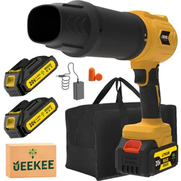 UEEKEE Turbo Jet Blower, 50000 RPM Electric Cordless Leaf Blower With Long Nozzle, High Pressure Air Blower, 20V Jet Drying Blower, Battery Jet Blower, Jet Dryer, Car Garment Dryer, Handheld Snow Remover, Exquisite Holiday Gift