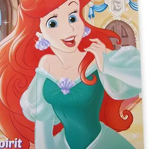 The Little Mermaid Ariel Themed Coloring and Activity Book with Bonus Cutout Door Hanger on Back - 80 Pages