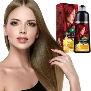 TOAE coppery Brown Semi-Permanent Hair Dye Ammonia Free Plant Ginseng ingredient Bright color 14 fl oz Haircare