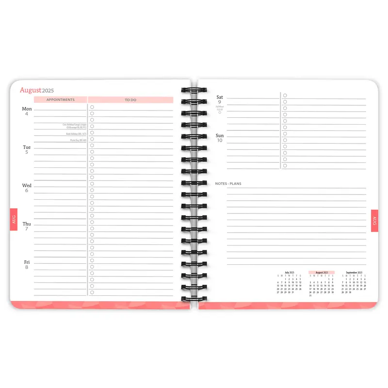 Busy Bees | 2026 6 x 7.75 Inch 18 Months Weekly Desk Planner | Foil Stamped Cover | July 2025 - December 2026 | Plato | Planning Stationery 2