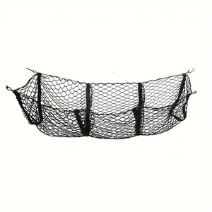 Cargo Net Trunk Bed Organizer, Mesh Storage Net With 4 Metal Hooks, 43.3×11.8 Inch Heavy Duty Cargo Net For SUV, Car, For Toyota, For Pickup Truck Bed, Truck Accessories Bed Grocery Holder
