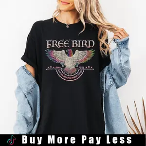 Free Bird Shirt, Comfort Colors Band TShirt, Old School Band T-shirt, Retro Music Shirt, Rock Band Tee, Women's Crew Neck, Crewneck