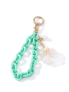 Creative Acrylic Keychain, Large Shell Seashell Pearl Pendant, Elegant Summer Ocean Style Bag Charm, Perfect Gift for Friends and Family