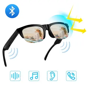 Smart Glasses,Polarized Sunglasses with Bluetooth Speaker, Music Playback & Hands-Free Calls, UV & Blue Light Protection,with Modern Rectangle frames