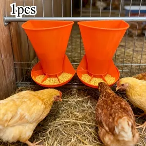 Thick Wall Hanging Feeder Slot for Chickens Ducks Geese Piglets, Four-Position Hanging Feed Bucket, Garden Bird Feeder, Poultry Farm Feeding Equipment