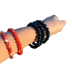 Black Obsidian Crystal Bracelet 8mm size Grounding & Protection