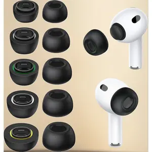 Memory Foam Ear Tips for AirPods Pro 3, Secure Fit, Noise Cancel Enhanced, Soft Memory Foam Replacement Tips with Travel Case (Mixed Sizes XXS/XS/S/M/L, 5 Pairs)
