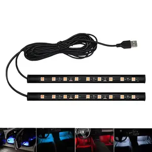 New LED Car Interior Ambient Foot Strip Light Kit Interior Car Lights Backlight 5V USB Auto Decorative Atmosphere Neon Lamp Vehicle Accessories