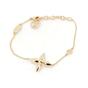 Pre-owned Louis Vuitton Brass Small Leather Goods Flowe Bracelet Bracelet