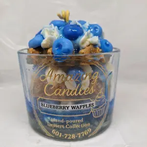 Amazing Candles Blueberry Waffles Hand-poured Dessert Collection Scented Candle
