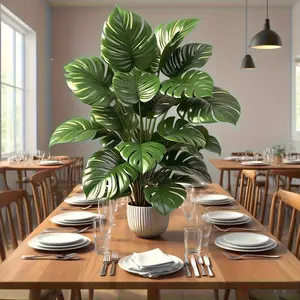 Large Artificial Palm Tree, Lifelike Artificial Tree, Realistic Indoor/outdoor Plant with Pot, Low Maintenance Durable Plastic, Ideal for Home Office Wedding Party Decor, House Plants Decor