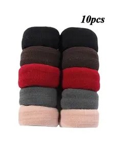 Women Thin Nylon Simple Seamless Hair Ties, Wide Elastic Hair Bands, Large Scrunchie Ponytail Holders, All Season Casual Hair Accessory