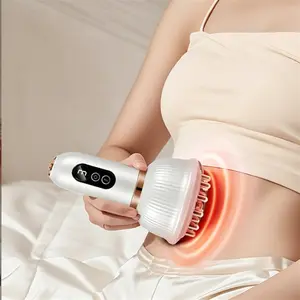Heated Electric Body Massager, Muscle Massagers, Handheld Meridian Brush with Vibration, 9 Shock Levels, Deep Tissue Massage, Fatigue Relief, Post-Workout Recovery