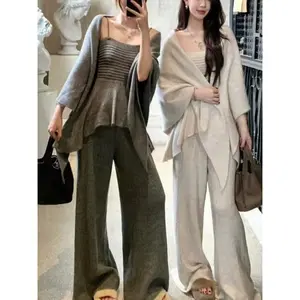 Luxury Slip Trio| Duster Cardigan & Camisole Set| Effortless Elegance Collection