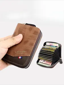 Men's Wallet Card Holder New Design Multiple Card Slots PU Leather Large Capacity Card Case Credit Card Wallet