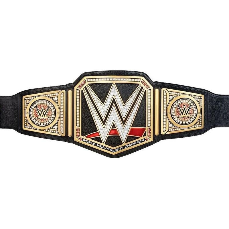 World Heavyweight Championship Replica Title Belt Black 4mm Brass Adult Size