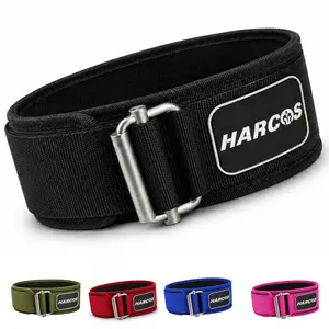HARCOS Auto-Lock Weight Lifting Belt – 4” Premium Nylon Gym Belt for Squats, Deadlifts & Olympic Lifting – Adjustable Core Support Belt for Men & Women