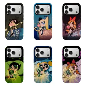 P0werpuff G1rls phone case Set, Cute Cartoon Bubbles Blossom Buttercup Protective Cover for iPhone 11/12/13/14/15/16/17    pro max  series and Samsung S21-S26 series.Perfect for Her/Him Girly Phone Caseslovely gift