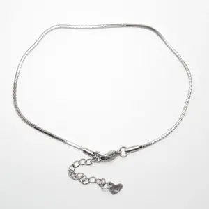 1 Piece Snake Chain Anklet 304 Stainless Steel Silver Color Foot  Anklet Bracelets for Foot Chain Beach Women Jewelry 23cm long