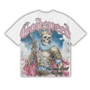 Godspeed Skeleton King Graphic Tee | Vintage Knight Sword Streetwear Shirt