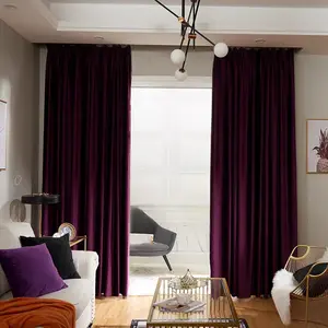 2pcs French Minimalist Luxury Solid Color Blackout Curtains, Perfect for Living Room Bedroom Balcony and Floor-to-Ceiling Windows