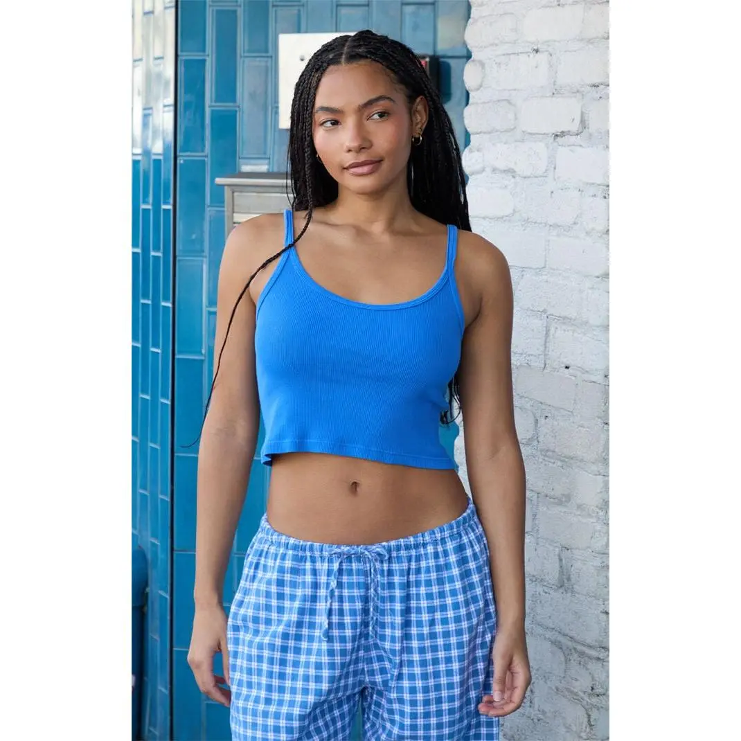John Galt Women's Electric Blue Beyonca Cropped Tank Top