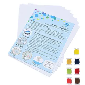 Sticky Wash Away Water Soluble Embroidery Stabilizer, Self Adhesive Printable Transfer Paper for Hand and Machine Embroidery, Pattern Transfer, Medium Weight 1.4 oz, 8.5" x 11", 14 Sheets Pack