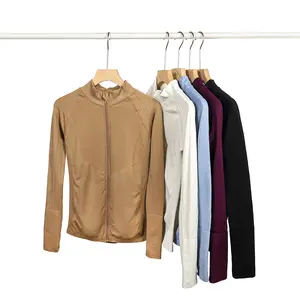 Women'S Compression Moisture Wicking Yoga Jacket Quick Dry Stretch Running Zip Up Top Short Sleeve Activewear Lightweight Sportswear For Gym Workout Outdoor Sports High Performance Fitness Clothing