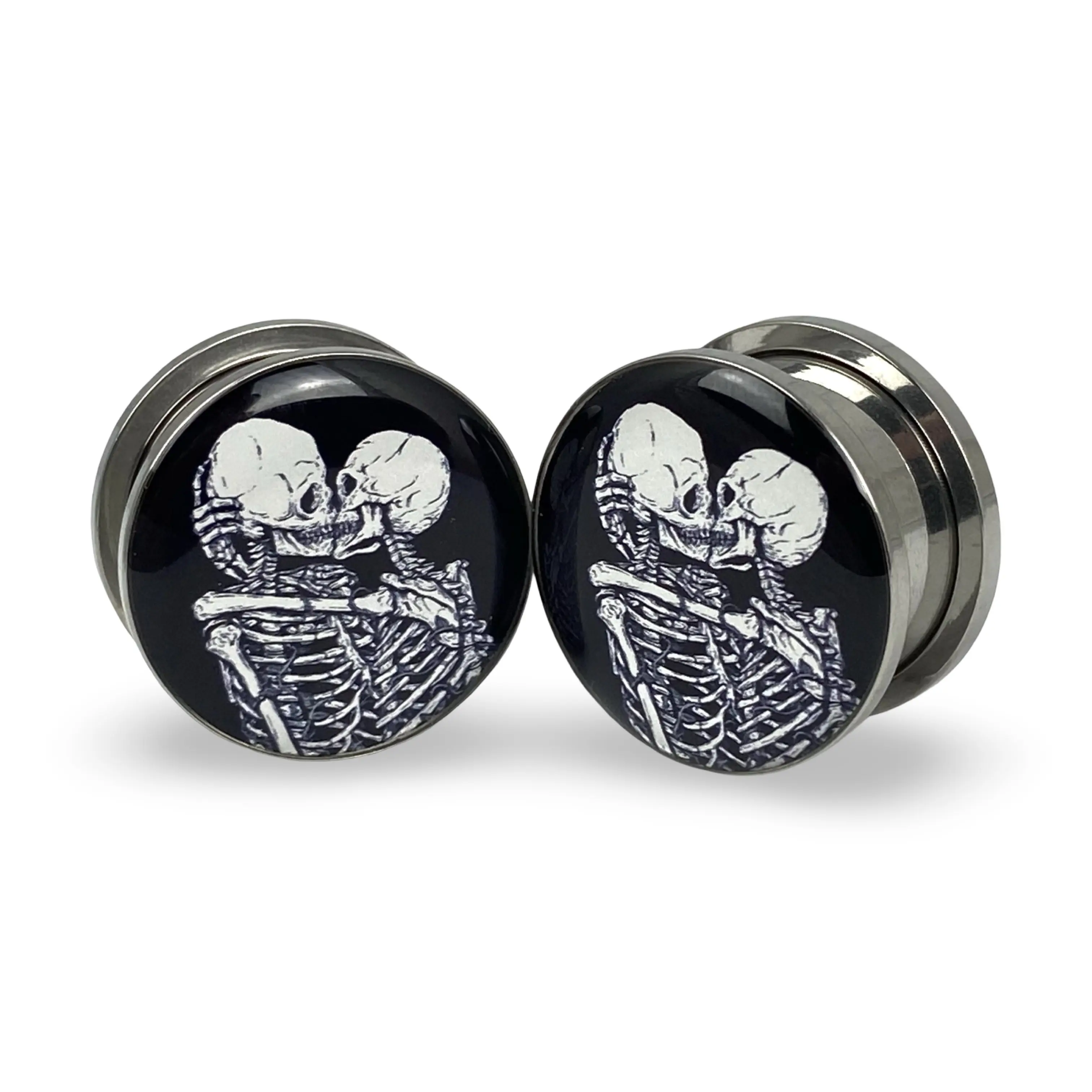 The Lovers Picture Plugs gauges pair body jewelry