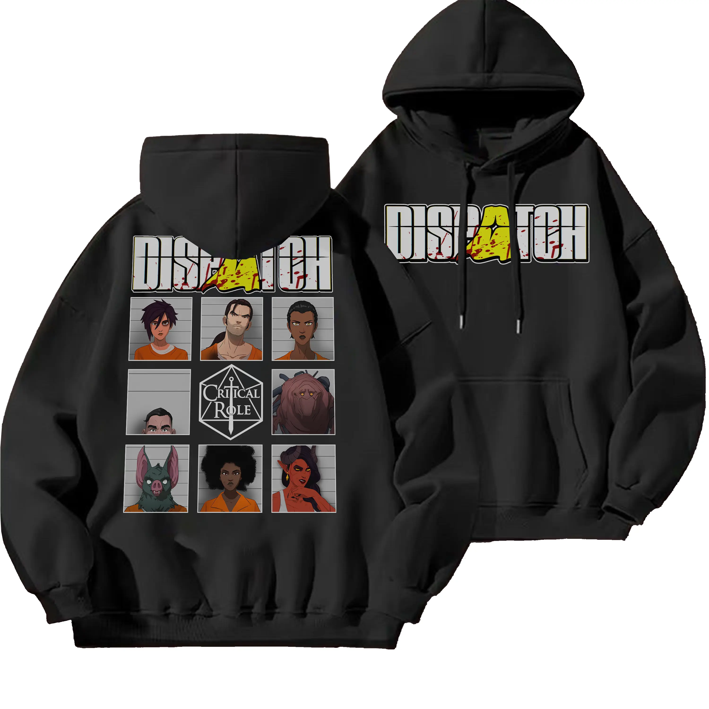 Street Style Graphic Hoodie for Men and Women, Vintage Dispatch Game Characters Shirt, Video Game Fan Gift D002