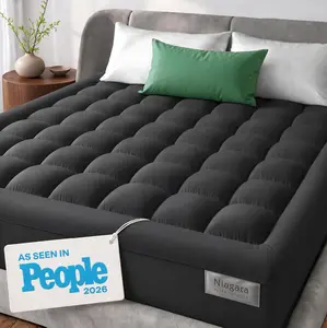 Niagara Cloud-Like Mattress Topper - 100% Cotton Pillow Top Mattress Pad, Breathable, Cooling for Hot Sleepers