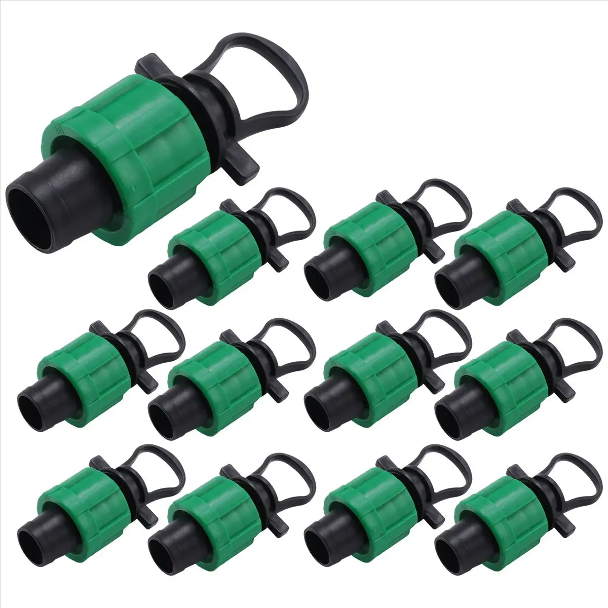 1/2 Inch Universal Drip Irrigation Tubing End Cap Plug Fitting, Garden Supplies for 16mm Drip Tape Tubing Sprinkler System, Vegetable Garden Supplies