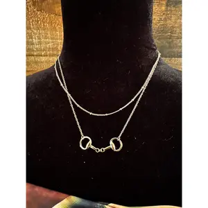 Dainty Snaffle Layered Necklace - 2 Colors