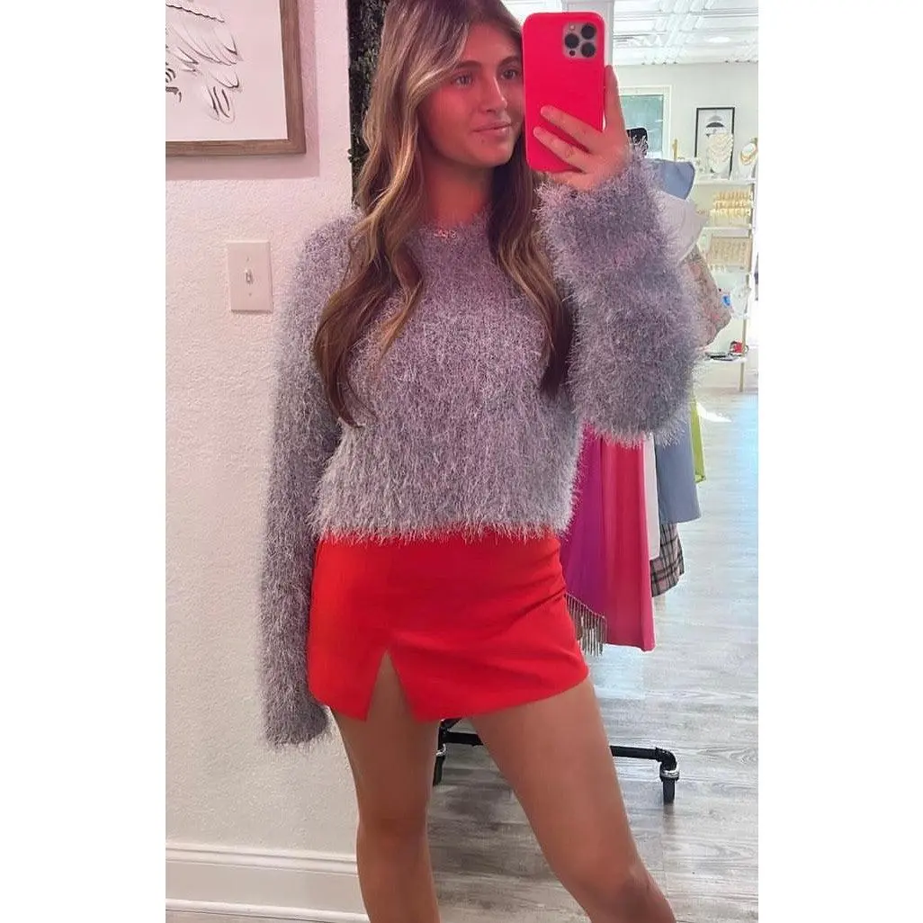 Gray fuzzy sweater Gray fuzzy sweater
