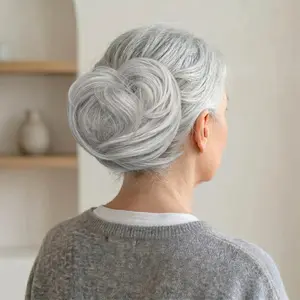 Apexhairs Straight Hair Bun - Synthetic Scrunchie