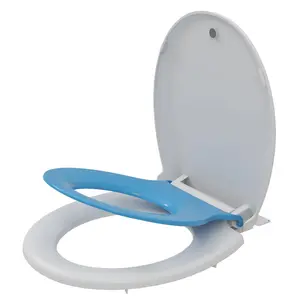 GARVEE Toilet Seats Round, Toddler Potty Training Seat Built-In, Quiet-Close Lid, Safe PP Material, Easy Installation & Release with Hardware