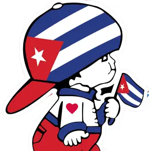 Boy Decal Country Flag Decal - Vinyl Sticker for Car Windows