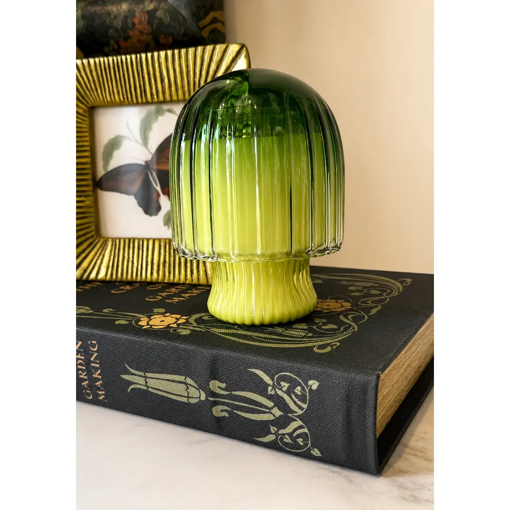 Hallo Iceland Moss Mushroom Cloche Candle