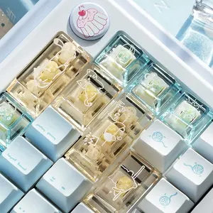 DIY Custom Keycaps 26-key Transparent Cherry Profile PC Anti-scratch Packaging for Gateron Cherry MX Switches Mechanical Gaming Keyboard Keycap