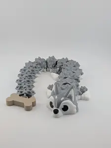 🐺❄️ 16.5" Husky Flexi Dragon | Articulated Arctic "Sled-Dragon" with Bone Tail ✨🦴