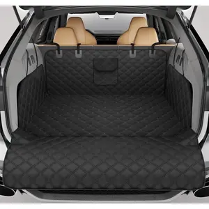 SUV Cargo Liner for Dogs – Waterproof Non-Slip Pet Seat Cover Mat with Bumper Flap Protector, Universal Fit for SUVs, Sedans & Vans. Heavy-Duty 600D Oxford Fabric, Scratch-Resistant & Easy to Clean – Keeps Your Car Clean & Protected! Black