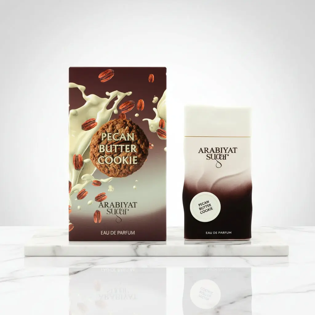 ARABIYAT SUGAR-Pecan Butter Cookie Unisex Fragrance EDP Spray (3.4 fl oz Single Bottle) - Arabian Scent Liquid with Ambergris, Green Hazelnut, Almond Powder, Vanilla, Pecan, Coconut (Beauty & Personal Care for Adults, Regular Edition), Pecan & Coco