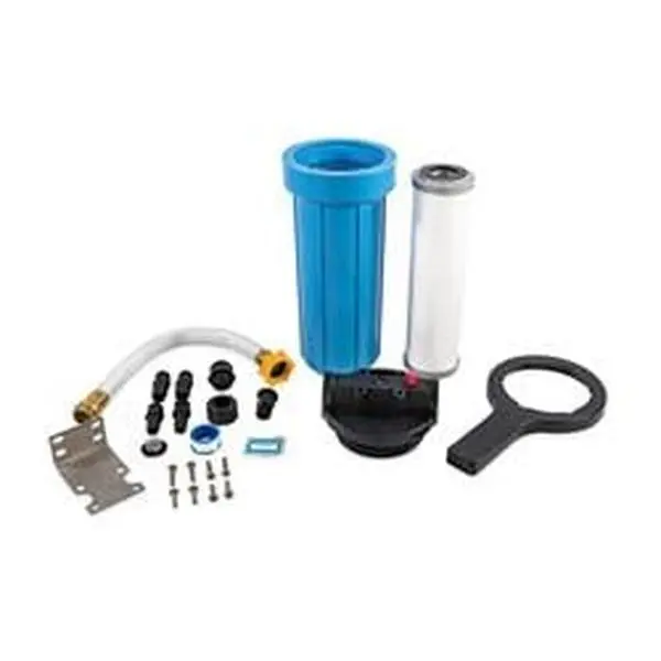 Camco 40634 EVO Marine Stainless Steel Water Filter for Boat Owners & Household Kitchen Use - High Flow Rate, Contaminant Removal (Bacteria, Granular Chlorine), Bad Taste Protection, Clean Water Solutions, Fits Standard 2.5in x 10in Filter Cartridges