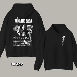 ✨👕[Graphic Hoodie]Vinland Saga Epic Hoodie – Manga & Anime Hoodie for Men & Women, Trendy Casual Unisex Pullover, Classic Vintage Graphic Hoodie, High-Quality Cotton Streetwear Top, Dual-Sided Striking Design, Perfect Gift for Anime Fans