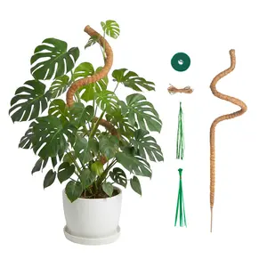 Mcbazel 47'' Bendable Moss Pole Monstera Plant Support for Climbing Indoor Plants - Tall Coir Plant Support Stake with 7mm Strong Aluminum Core for Houseplants - Accessories for Monstera Pot