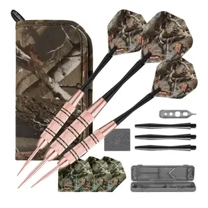 Fat Cat Realtree Hardwoods HD Steel Tip Darts 23gm and Casemaster Realtree Hardwoods Deluxe Camouflage Case
