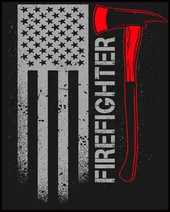 Fire Fighter American Flag Sticker car truck laptop window