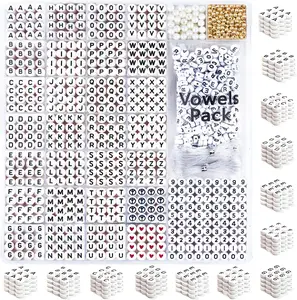 1650 Pcs Letter Beads Kit with Extra Vowels and Numbers, Alphabet Beads for Bracelets Making, Perfect for Friendship Bracelets