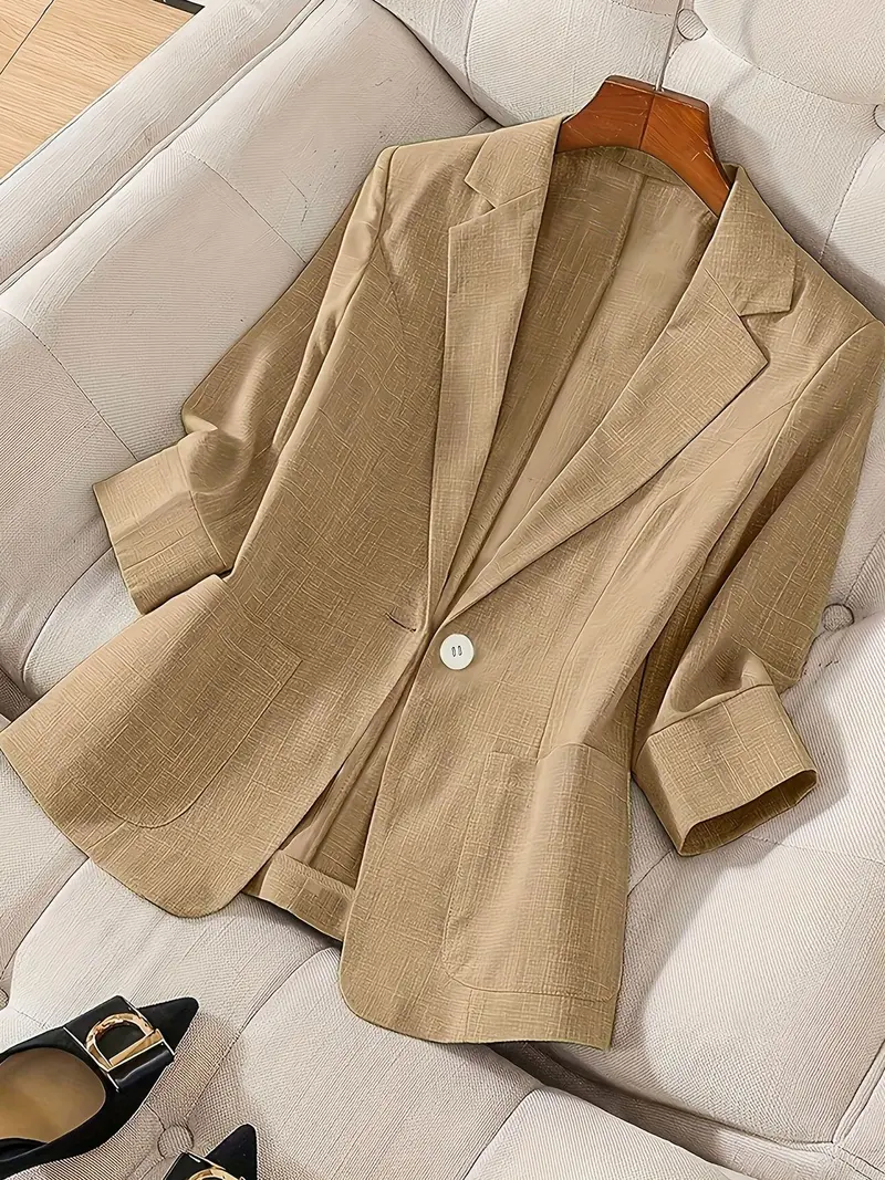 slim fit dress slacks Groovy Gold Women's Blazer