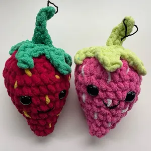 Crocheted Strawberry Plushies